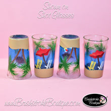 Hand Painted Shot Glasses - Beachy Keen - Original Designs by Cathy Kraemer