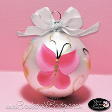 Butterflies Are Free Ornament - Hand Painted Glass Ball Ornament - Original Designs by Cathy Kraemer