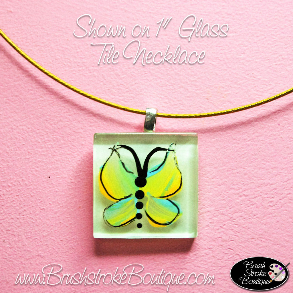 Hand Painted Jewelry - Yellow Butterfly - Original Designs by Cathy Kraemer