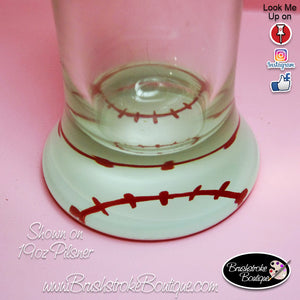 Hand Painted Pilsner Beer Glass - Chicago Sports Team - Original Designs by Cathy Kraemer