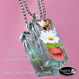 Hand Painted Jewelry - Flowerpot Daisy - Original Designs by Cathy Kraemer
