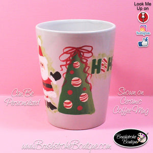 Hand Painted Coffee Mug - HoHo Santa - Original Designs by Cathy Kraemer