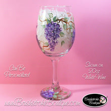 Hand Painted Wine Glass - In Wine There Is Truth - Original Designs by Cathy Kraemer