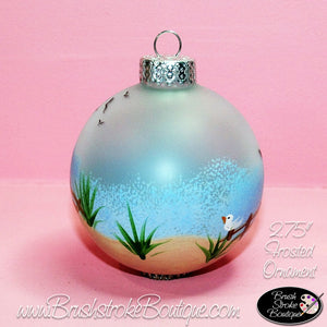Hand Painted Ornament - Glass Ball Ornament - Lighthouse - Original Designs by Cathy Kraemer