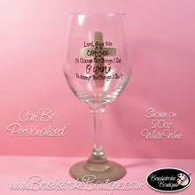 Hand Painted Wine Glass - Lord Give Me Coffee & Wine Set - Original Designs by Cathy Kraemer