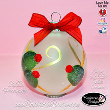 Hand Painted Ornament - Glass Ball Ornament - Olives - Original Designs by Cathy Kraemer