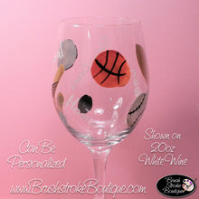Hand Painted Pilsner Beer Glass - Sports Fan - Original Designs by Cathy Kraemer