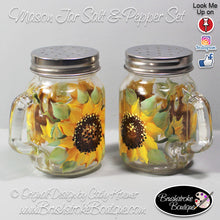 Hand Painted Salt & Pepper Shakers - Sunflowers - Original Designs by Cathy Kraemer
