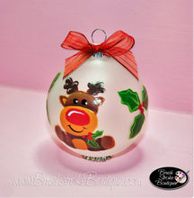 Christmas Reindeer Ornament - Hand Painted Ornament - Original Designs by Cathy Kraemer