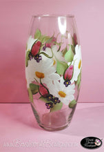 Hand Painted Vase - Daisy Garden - Original Designs by Cathy Kraemer