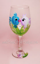 Hand Painted Wine Glass - Kissing Fish - Original Designs by Cathy Kraemer