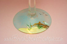 Hand Painted Wine Glass - Lighthouse - Original Designs by Cathy Kraemer