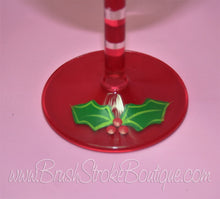 Hand Painted Wine Glass - Cute Lil Reindeer - Original Designs by Cathy Kraemer